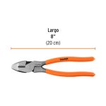 Pinza para electricista 8" alta palanca mango PVC - Imagen 3