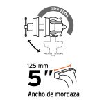 Tornillo de banco 5" tipo europeo de hierro nodular - Imagen 4