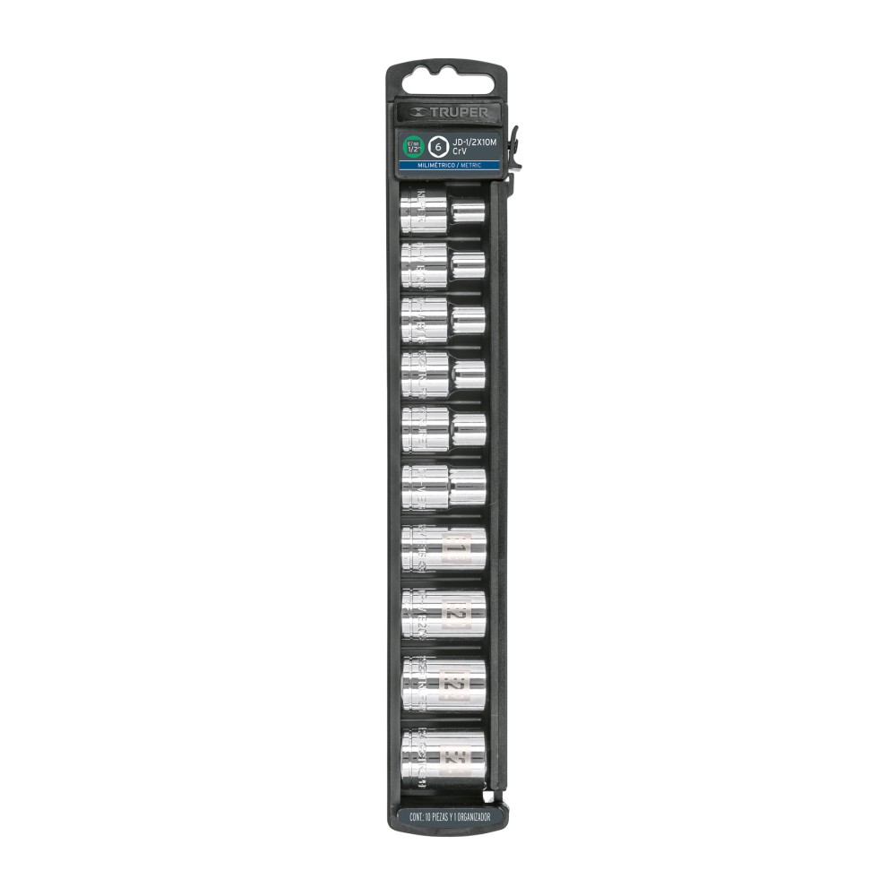 Juego de 10 dados cuadro 1/2" torx