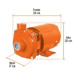 Bomba centrífuga para agua, 1/2 HP, - Imagen 2