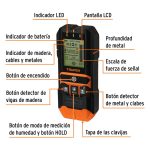 Detector de materiales detrás de muros, profundidad máx 12cm - Imagen 3