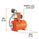 Equipo hidroneumático 24L, jet inoxidable 1/2 HP - Imagen 2