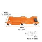 Cama de plástico 40" para mecánico - Imagen 3