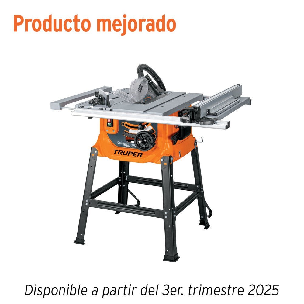Sierra de mesa 10", 2-1/2 HP (1900 W), con base