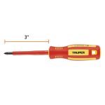 Desarmador dieléctrico de cruz 3/16" x 3" - Imagen 2