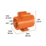 Motor eléctrico monofásico de 2 HP, alta velocidad - Imagen 2
