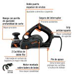 Cepillo eléctrico 3-1/4", 720W, - Imagen 3