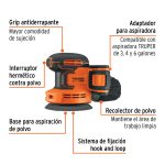 Lijadora roto-orbital 5", 20V, 1 batería 2Ah - Imagen 2