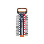 Juego de 10 dados cuadro 3/8" punta torx, estuche metálico
