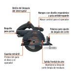 Sierra circular 6-1/2", 20V, s/accesorios - Imagen 3