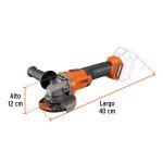 Esmeriladora 4-1/2", 20V, sin accesorios - Imagen 2