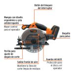 Sierra circular 6-1/2", 20V, 1 batería 4Ah - Imagen 3
