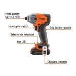Combo rotomartillo/destornillador impacto, 20V - Imagen 2