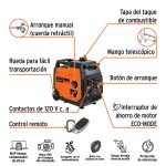 Generador inversor silencioso 3 kW, encendido electrónico - Imagen 3