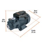 Bomba periférica 1HP, altura máx 60m, uso agrícola - Imagen 2