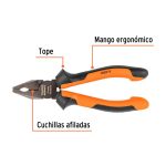 Pinza para electricista 6" alta palanca, Comfort Grip,Expert - Imagen 2