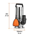 Bomba sumergible acero inoxidable,agua sucia,1-1/2HP - Imagen 2