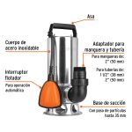 Bomba sumergible acero inoxidable,agua sucia,1-1/2HP - Imagen 3