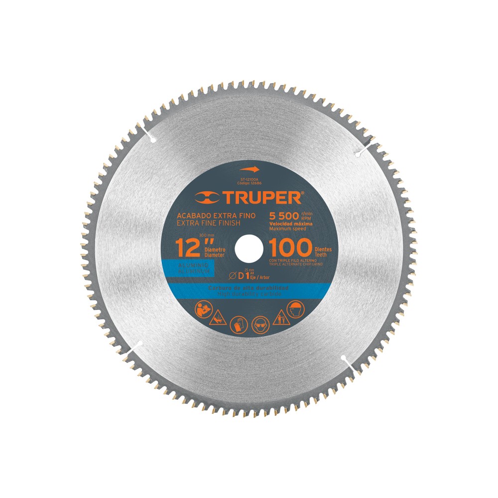 12686 Disco sierra 12" para aluminio, 100 dientes centro 1" - Imagen 1