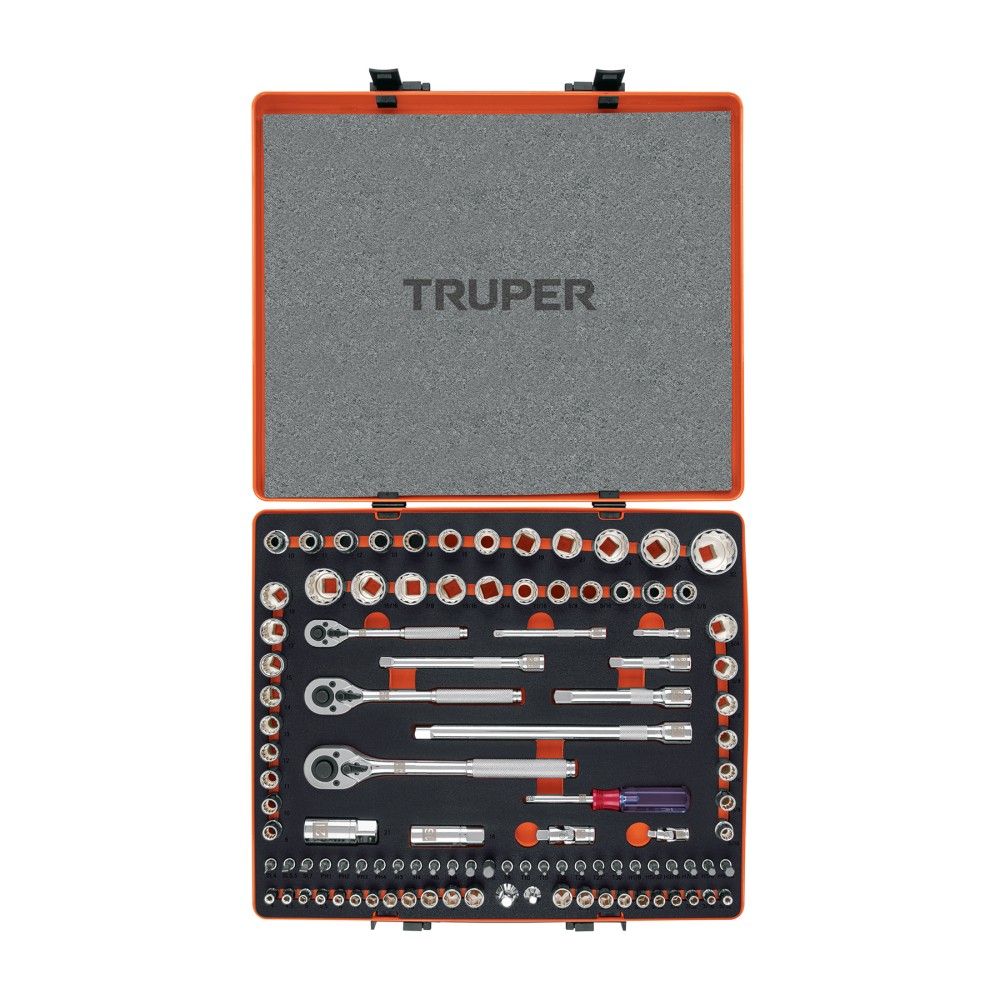 Juego 103 herramientas 1/4", 3/8" y 1/2" std y mm p/mecánico