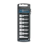 Juego de 7 dados cuadro 3/8" punta hexagonal mm