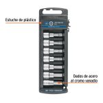 Juego de 7 dados cuadro 3/8" punta hexagonal mm - Imagen 2