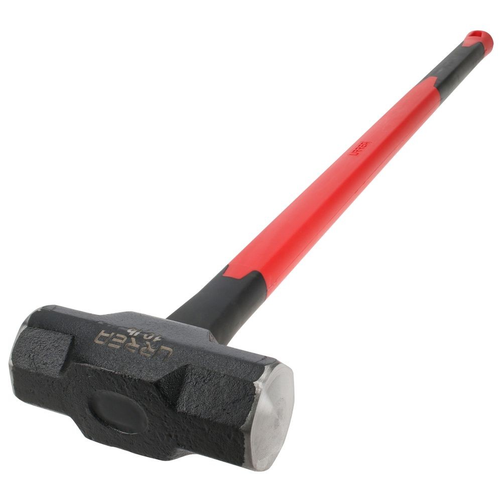 Maceta octagonal cabeza maquinada con mango de fibra de vidrio de 36", 10 lb