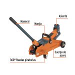 Gato hidráulico de patín, 2t, 30 movimientos - Imagen 2