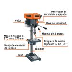 Taladro de piso 13", 3/4 HP (560 W), broquero 5/8" - Imagen 3