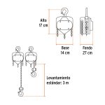 Polipasto de cadena de 1 ton - Imagen 2