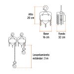 Polipasto de cadena de 2 ton - Imagen 3