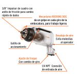Llave (pistola) de impacto neumática 3/8" - Imagen 2