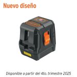 Nivel láser rojo, alcance 10 m, de pilas