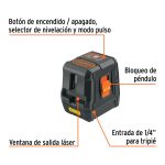 Nivel láser rojo, alcance 10 m, de pilas - Imagen 3