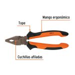 Pinza para electricista 8" alta palanca,Comfort Grip,Expert - Imagen 2