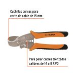 Pinza profesional 7" pela cables y corta cables, 14 a 8 AWG - Imagen 2