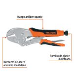 Pinza de presión 10" mordaza recta mango de vinil - Imagen 2