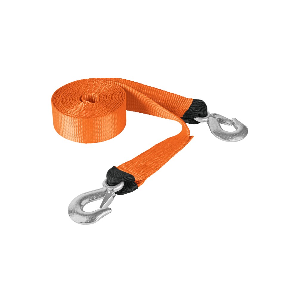 Correa con ganchos para remolque, 48 mm x 5.8 m