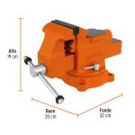 Tornillo de banco 4" uso industrial de hierro nodular - Imagen 2