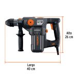 Rotomartillo SDS Plus 5 Joules, 1500W - Imagen 2