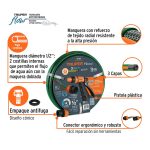 Combo manguera MAN-15X1/2RE y pistola de riego PR-401 - Imagen 2