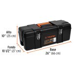 Caja para herramienta de 26" industrial, broches metálicos - Imagen 3