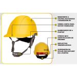 CASCO MOUNTAIN TIPO II DIELÉCTRICO EN ABS CON BARBUQUEJO-AMARILLO - Imagen 4