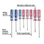 Juego de 8 desarmadores mango de PVC - Imagen 3