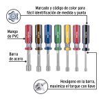Juego de 7 desarmadores de caja mango de PVC - Imagen 2