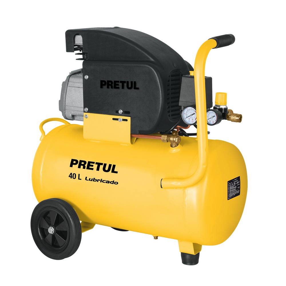 Compresor lubricado, 40L, 3HP, horizontal, 127V