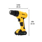 Kit taladro 3/8", 12V, 33 accesorios, en estuche