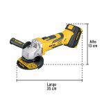 Esmeriladora 4-1/2", 20V, 1 batería 4Ah - Imagen 2