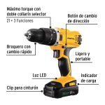 Kit rotomartillo 1/2", 20V, 32 accesorios - Imagen 2
