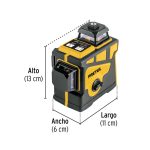 Nivel láser verde, alcance 25m, 12 líneas, recargable - Imagen 2